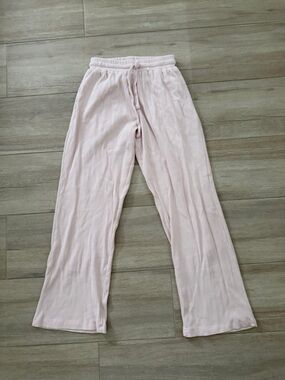Daily Drills Pale Pink Ribbed Lounge Pants